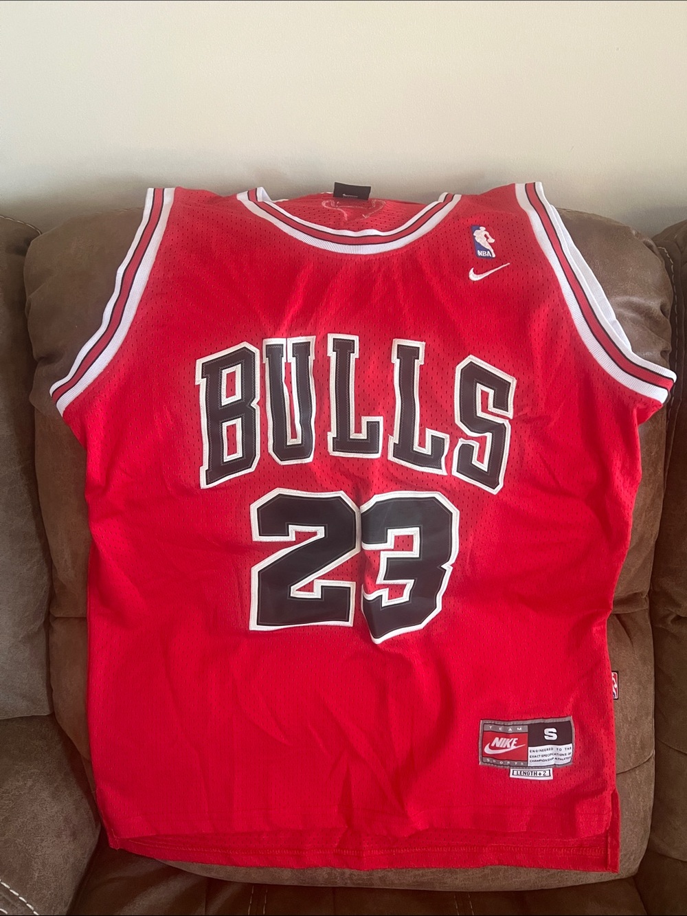 Nike Red Bulls #23 Basketball Jersey with Black & White Trim